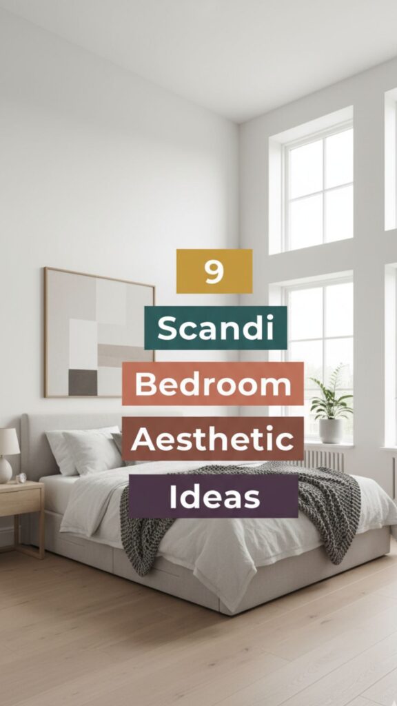 1. 9 Scandi-Inspired Bedroom Aesthetic High Ceiling Decor Ideas