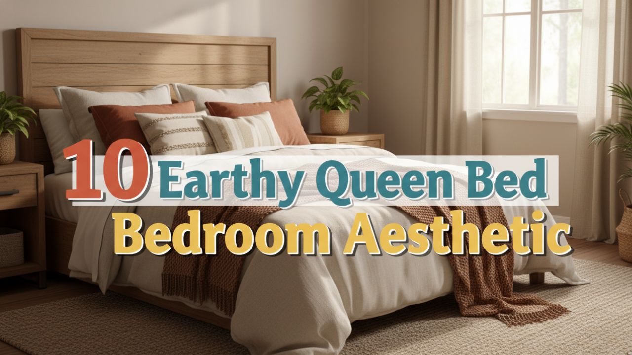 10 Earthy Bedroom Aesthetic Queen Bed Looks with Natural Textures