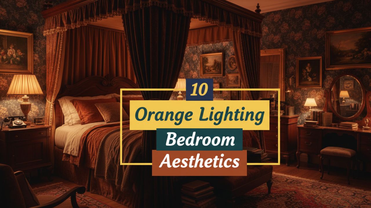 10 Vintage Bedroom Aesthetics With Warm Orange Lighting