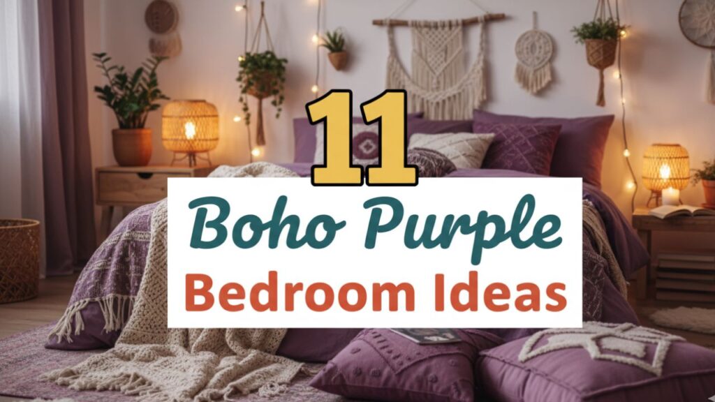 11 Boho Purple Bedroom Aesthetic Ideas with Warm, Cozy Energy