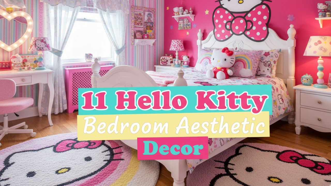 11 Eclectic Bedroom Aesthetic Hello Kitty Decor Colorful & Quirky