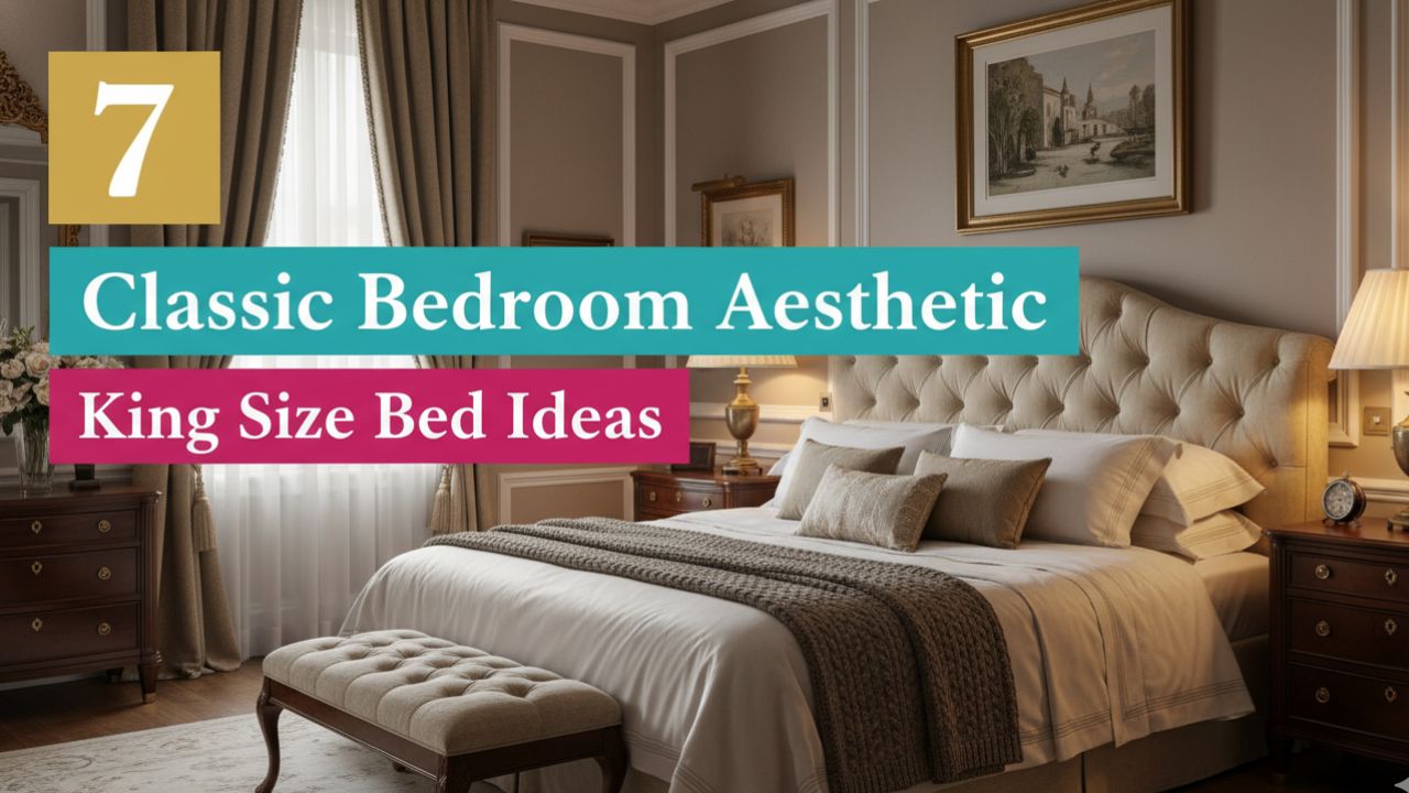 7 Classic Bedroom Aesthetic King Size Bed Ideas