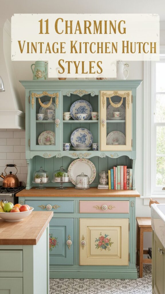 1. 11 Charming Vintage Kitchen Hutch Styles You’ll Love