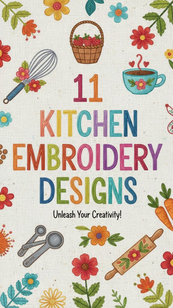 1. 11 Kitchen Embroidery Designs to Match Your Decor Style