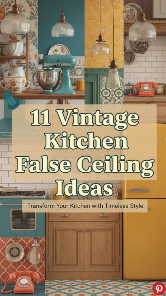 1. 11 Vintage Kitchen False Ceiling Ideas That Add Old-World Character