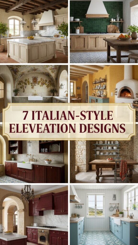 1. 7 Italian-Style Kitchen Elevation Designs for a Rich Finish