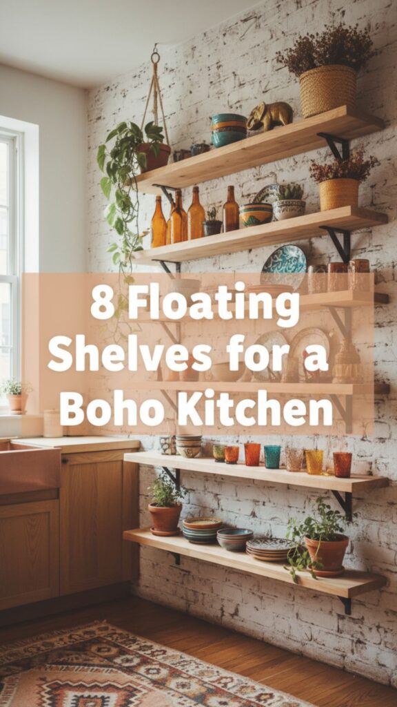 1. 8 Stunning Floating Shelves for a Boho Chic Kitchen