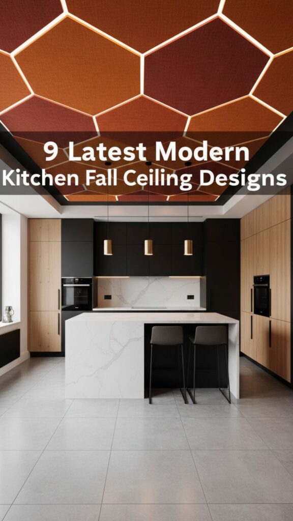 1. 9 Latest Modern Kitchen Fall Ceiling Designs That Look Super Clean
