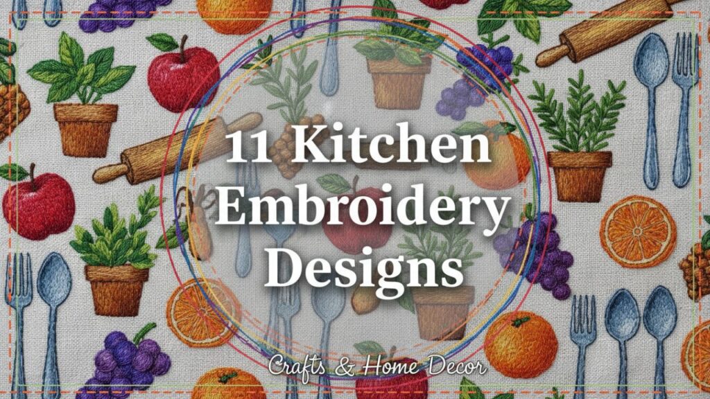 11 Kitchen Embroidery Designs to Match Your Decor Style