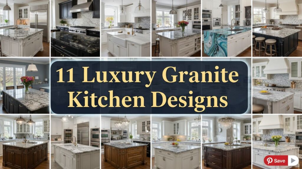 11 Luxury Granite Kitchen Designs for a Glamorous, High-End Feel