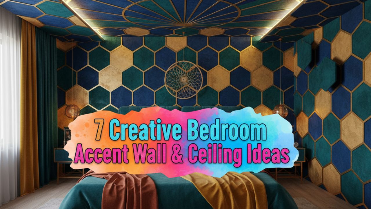 7 Creative Bedroom Accent Wall & Ceiling Trends